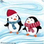 Verena Muenstermann Weihnachtlich illustration Pinguin